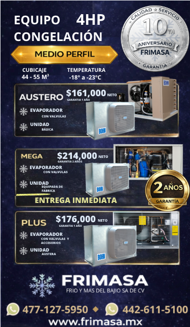 PAQUETES 4HP CONGELACION MEDIO PERFIL