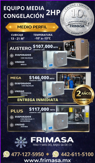 PAQUETES 2HP MEDIA CONGELACION MEDIO PERFIL