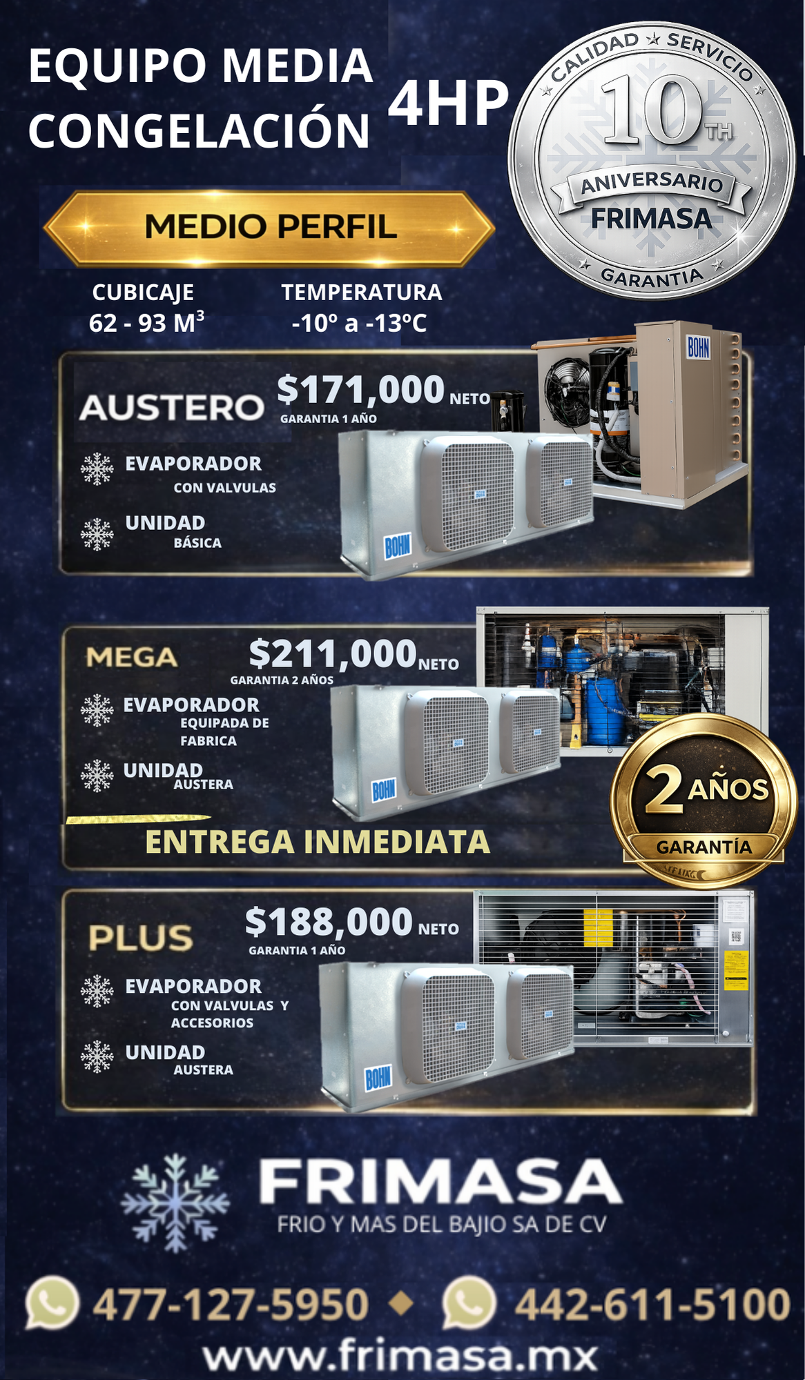 PAQUETES 4HP MEDIA CONGELACION MEDIO PERFIL