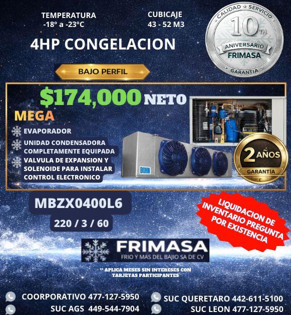 PAQUETES 4HP CONGELACION BAJO PERFIL