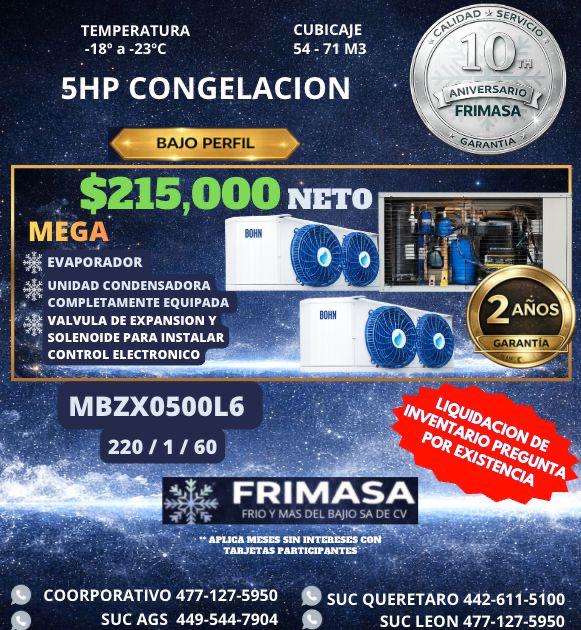 PAQUETES 5HP CONGELACION BAJO PERFIL